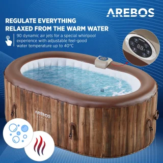 AREBOS Bubbelbad Hottub 190x120 cm