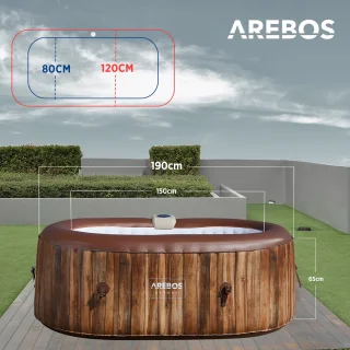 AREBOS Bubbelbad Hottub 190x120 cm