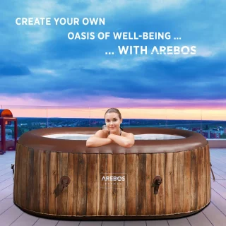 AREBOS Bubbelbad Hottub 190x120 cm