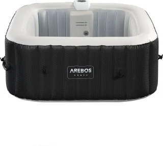 AREBOS Bubble Spa & Wellness Massage Whirlpool 4-persoons 600L vierkant
