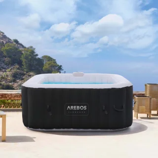 Arebos Opblaasbare Hottub 4 Persoons 154x154 cm 600L