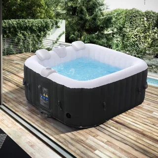 Arebos Opblaasbare Hottub 4 Persoons 154x154 cm 600L