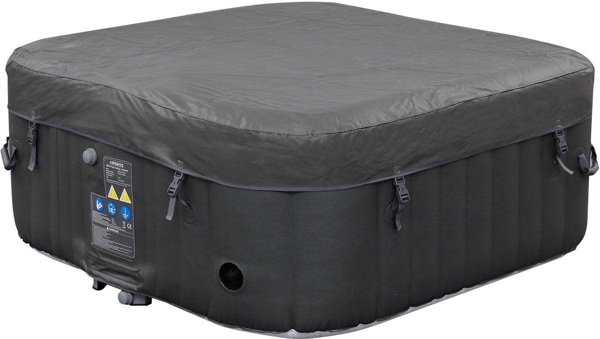 Arebos Opblaasbare Hottub 4 Persoons 154x154 cm 600L
