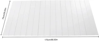 Badkuiphoes opvouwbaar wit PVC 170x75 cm