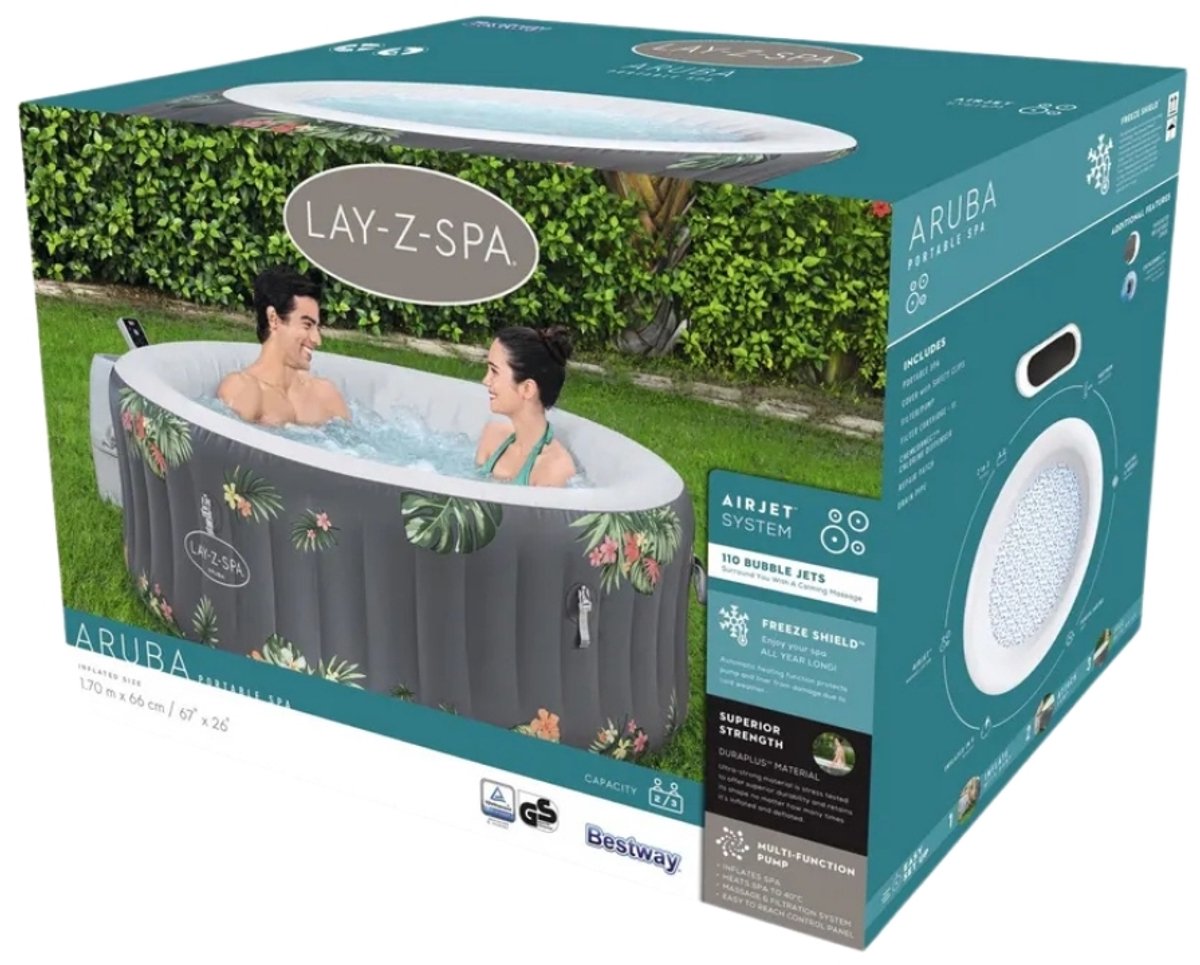 Bestway Lay-Z-Spa AirJet Aruba Opblaasbare Spa 170x66 cm