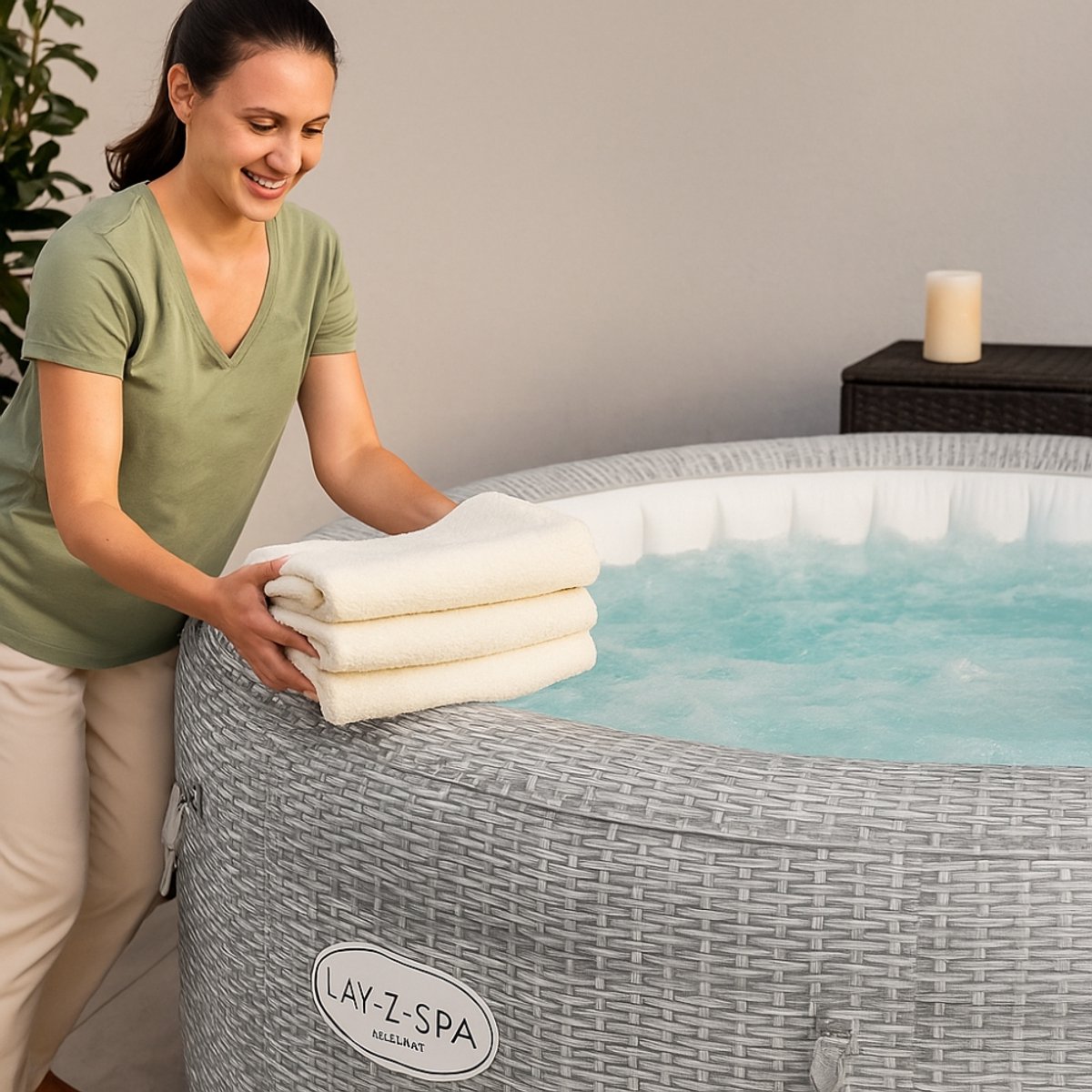 Bestway Lay-Z-Spa AirJet Honolulu Opblaasbare Spa Ø196x71 cm