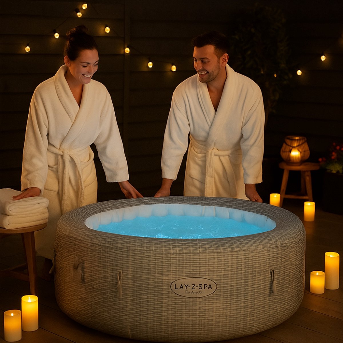 Bestway Lay-Z-Spa AirJet Honolulu Opblaasbare Spa Ø196x71 cm