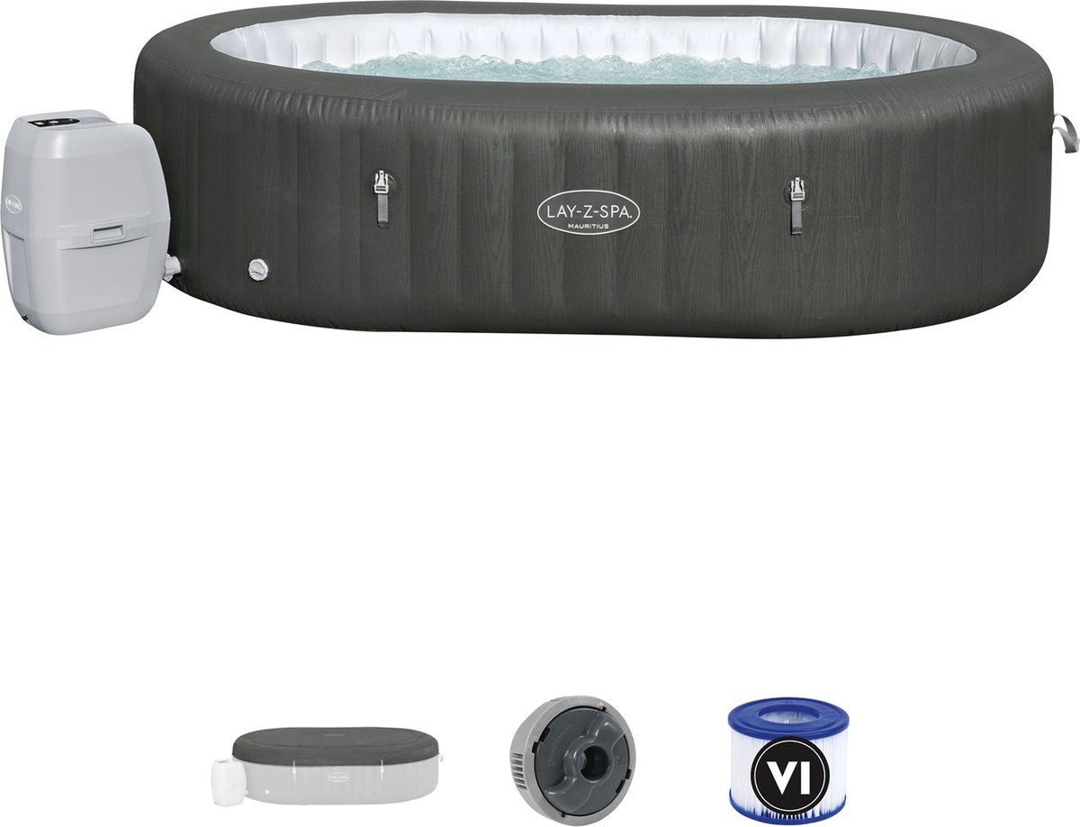 Bestway Lay-Z Spa Mauritius SMART AirJet 270x180x71 cm grijs