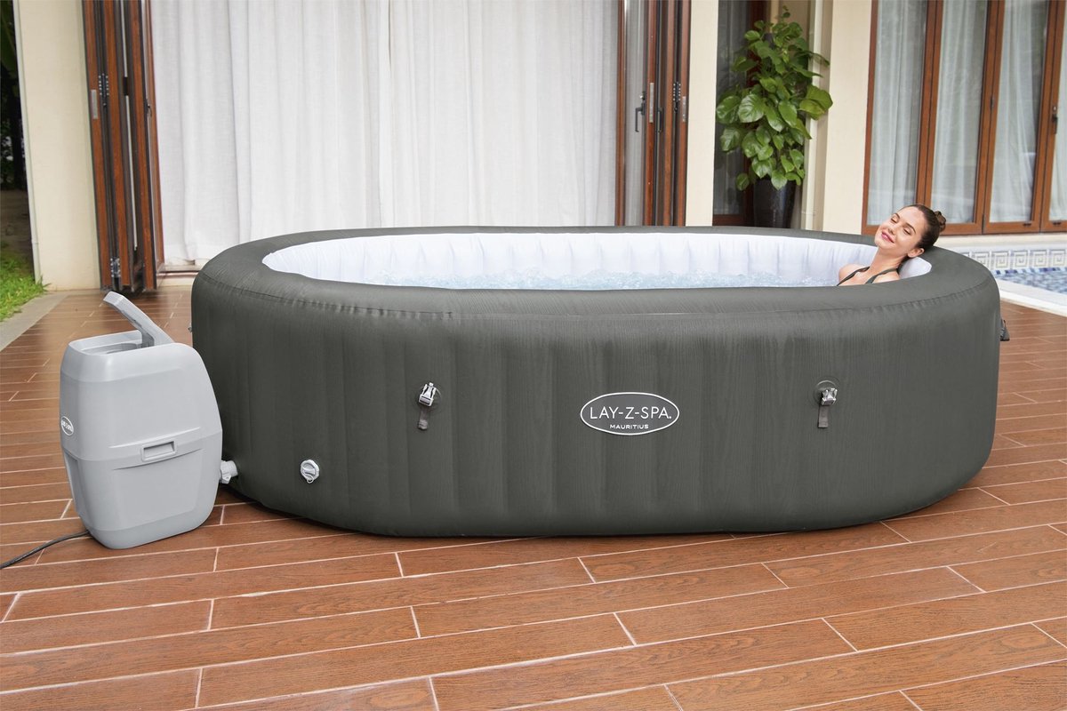 Bestway Lay-Z Spa Mauritius SMART AirJet 270x180x71 cm grijs