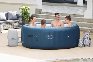 Bestway Lay-Z-Spa Milan Opblaasbare Jacuzzi 196x196 cm Bruin