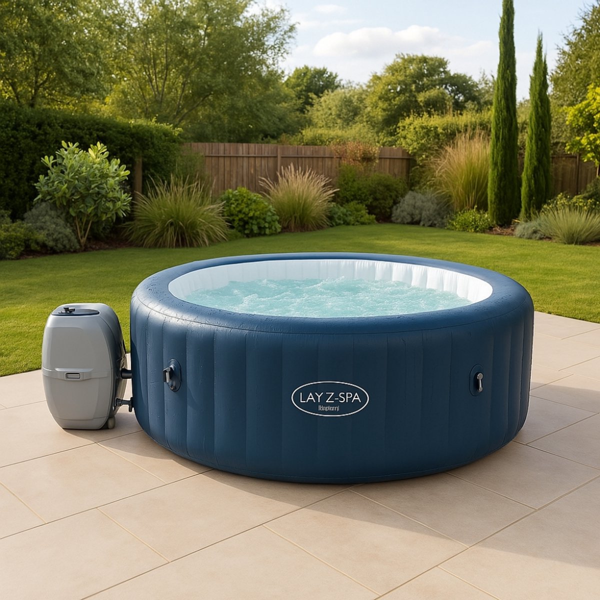 Bestway Lazy-Z Spa AirJet Plus Opblaasbare Spa Milan Ø196x71 cm