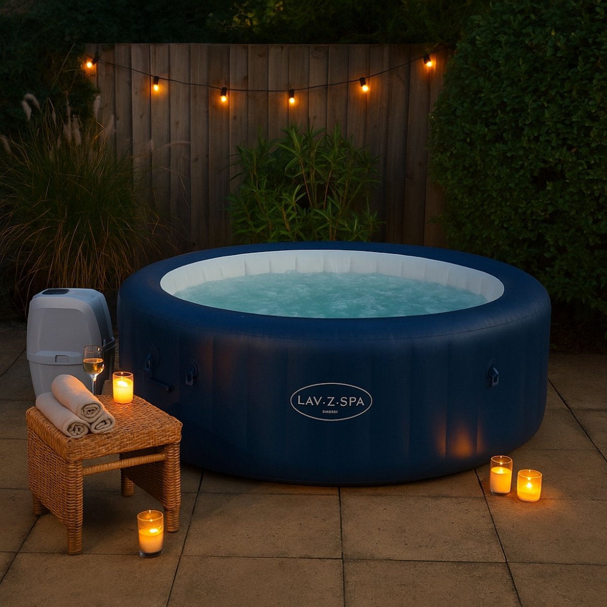 Bestway Lazy-Z Spa AirJet Plus Opblaasbare Spa Milan Ø196x71 cm