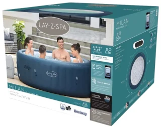Bestway Lazy-Z Spa AirJet Plus Opblaasbare Spa Milan Ø196x71 cm