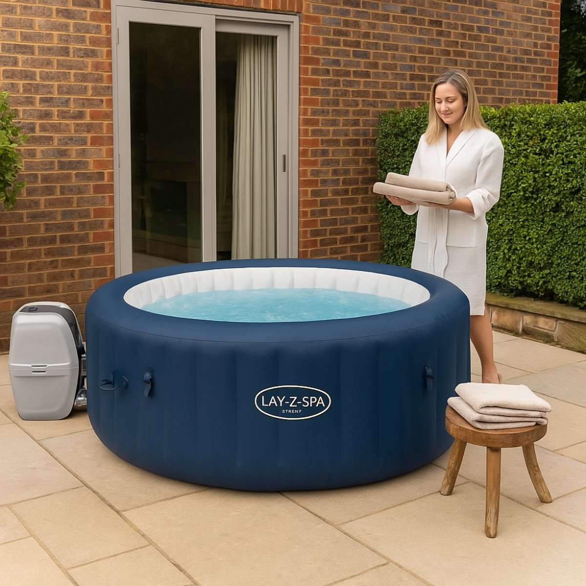 Bestway Lazy-Z Spa AirJet Plus Opblaasbare Spa Milan Ø196x71 cm