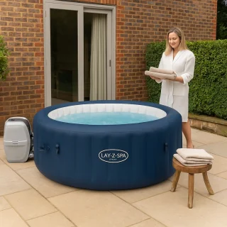 Bestway Lazy-Z Spa AirJet Plus Opblaasbare Spa Milan Ø196x71 cm