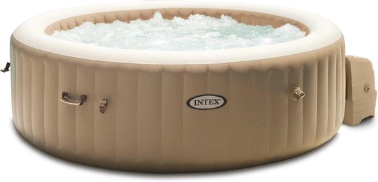 Bubbel Massage Set Rond Beige 196x71cm voor 4 Personen