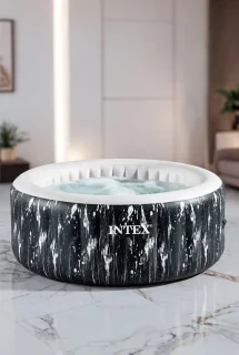 Bubble Glow Deluxe opblaasbare led whirlpool rond 196x71 cm