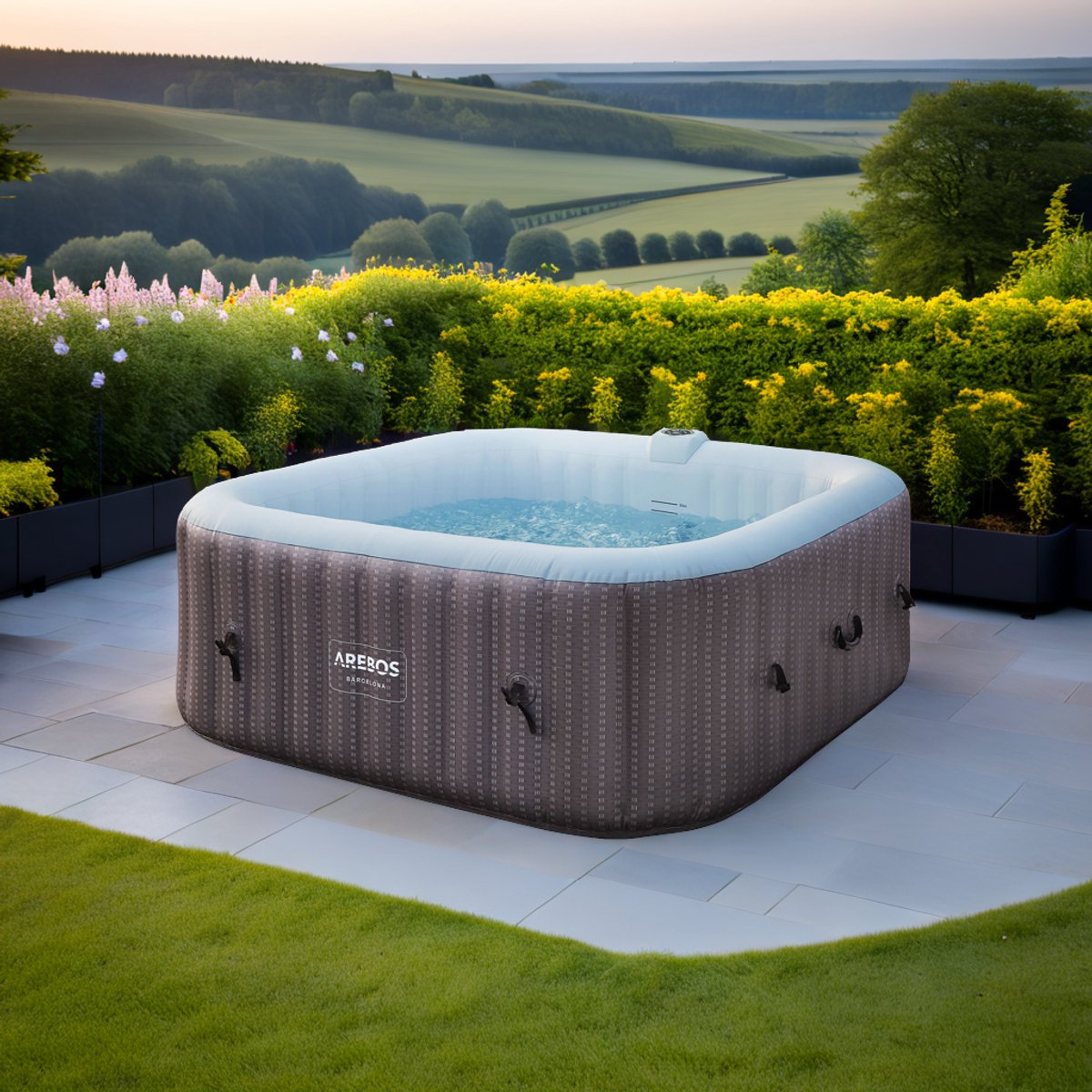 Bubble Spa Luxe Opblaasbare Jacuzzi 6 Persoons 185x185x65 cm