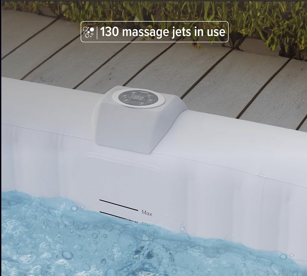 Bubble Spa Luxe Opblaasbare Jacuzzi 6 Persoons 185x185x65 cm