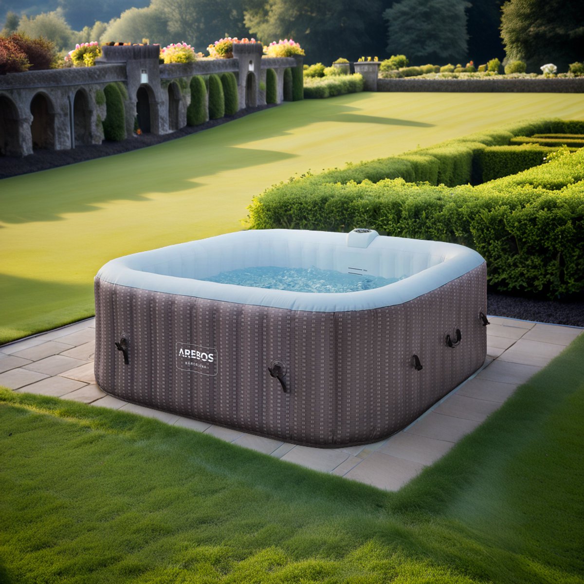 Bubble Spa Luxe Opblaasbare Jacuzzi 6 Persoons 185x185x65 cm