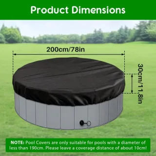 Buitenhottubs ronde spa-dekking 200 x 30 cm zwart