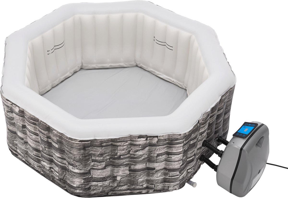 Carosino Opblaasbaar Bubbelbad 5-Persoons Ø195x70 cm