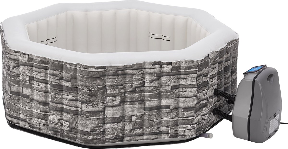 Carosino Opblaasbaar Bubbelbad 5-Persoons Ø195x70 cm
