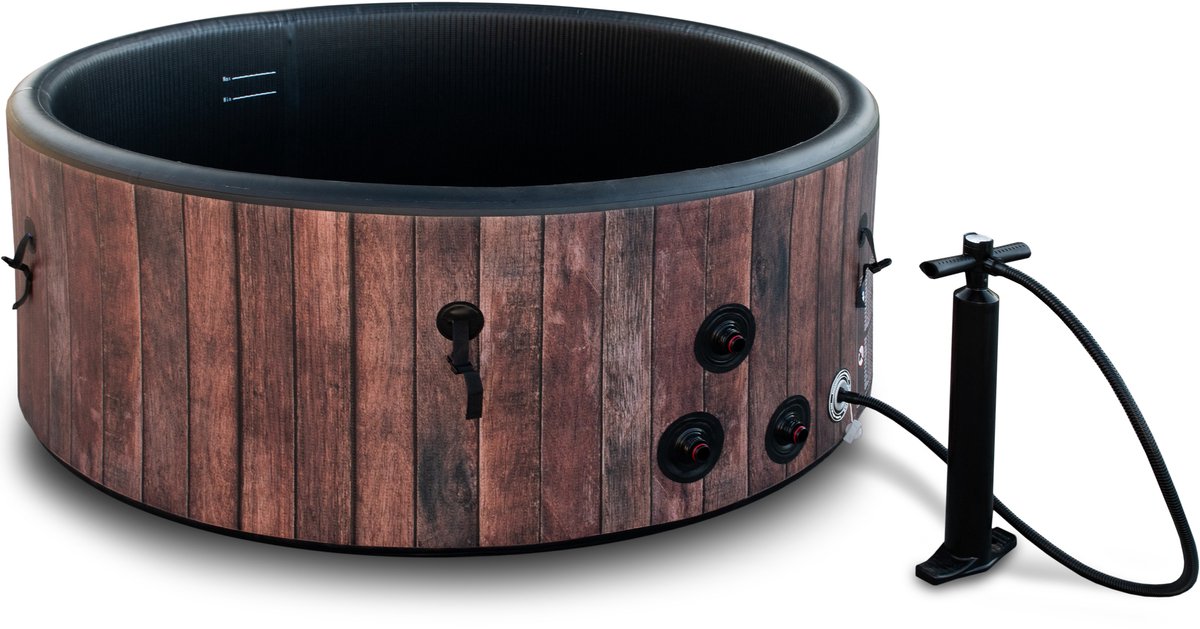 COIL Bains Tuin SPA Opblaasbaar 6 Personen Houtlook Rustiek