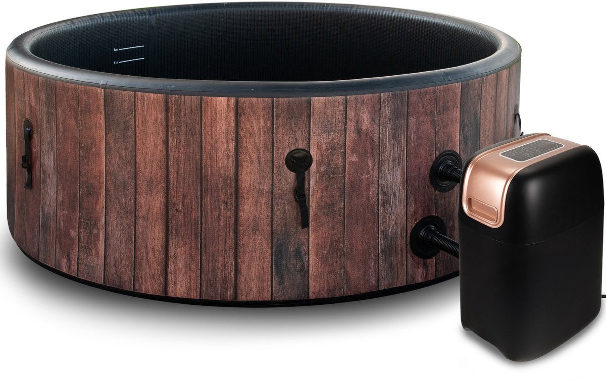 COIL Bains Tuin SPA Opblaasbaar 6 Personen Houtlook Rustiek