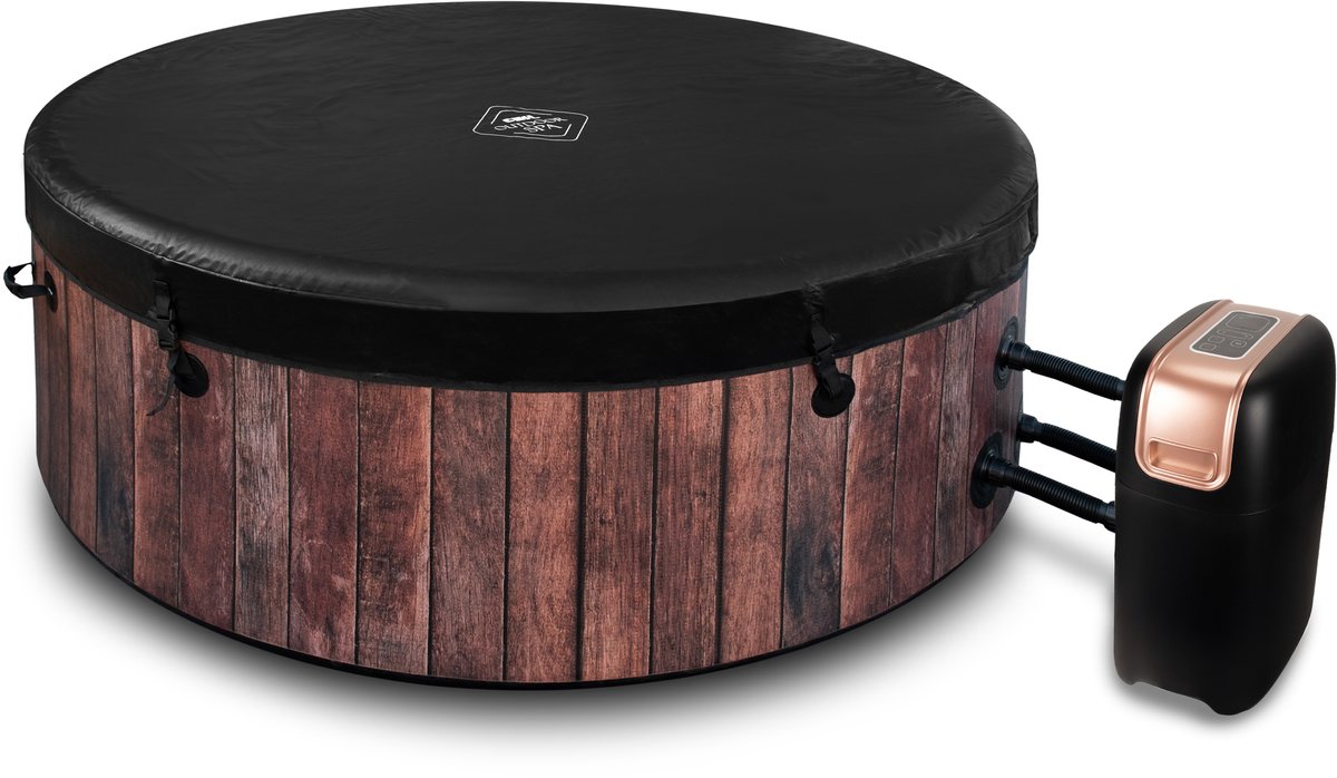 COIL Bains Tuin SPA Opblaasbaar 6 Personen Houtlook Rustiek