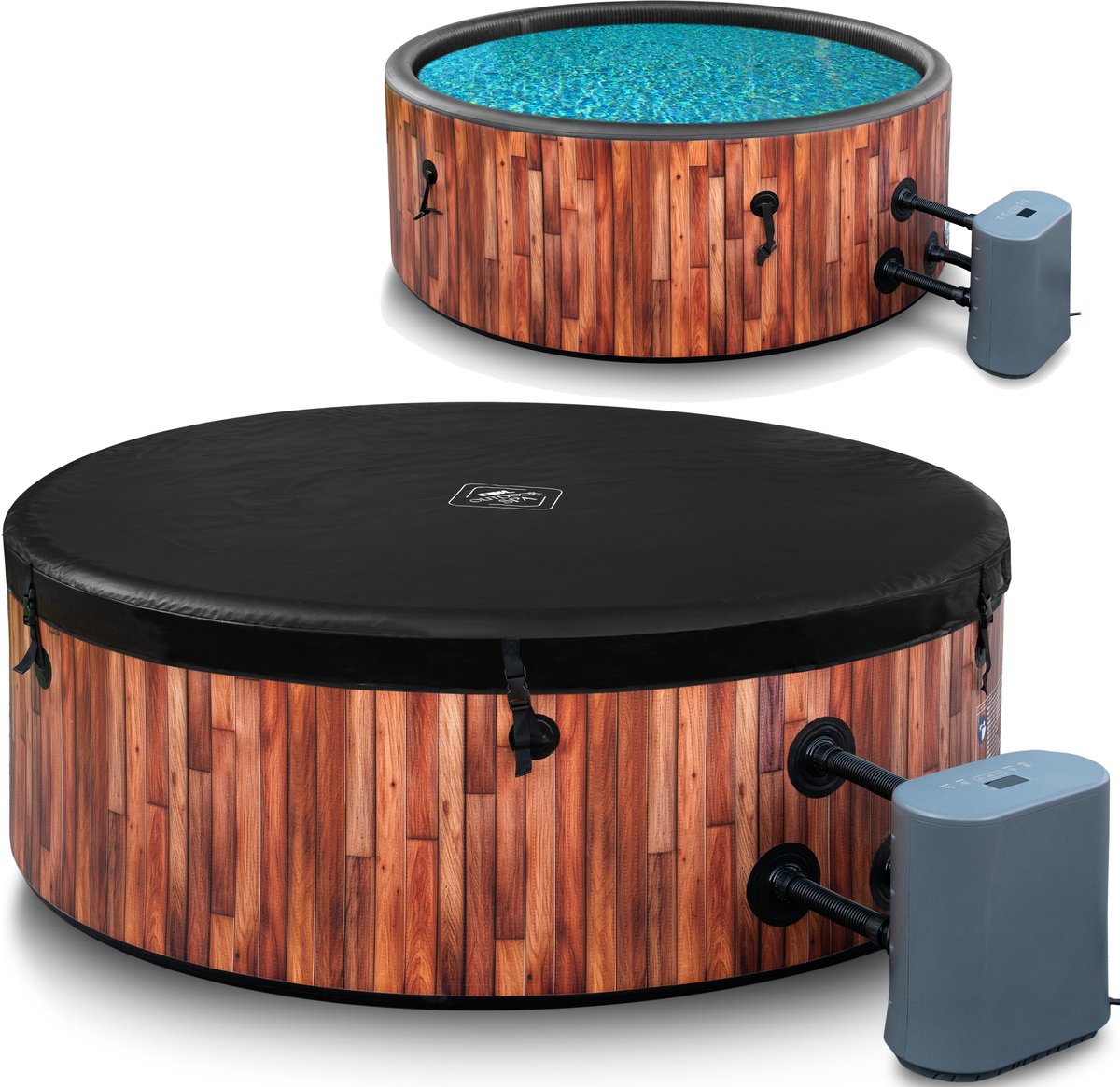 COIL Bains Tuin SPA Opblaasbaar 6 Personen Teak