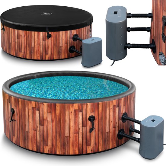 COIL Bains Tuin SPA Opblaasbaar 6 Personen Teak