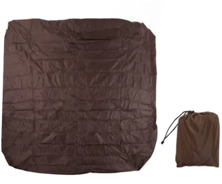 Dailygoods badkuiphoes voor hot tub zilvergecoate polyester 210x210x30cm
