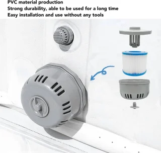 Dailygoods- Filterpatroonhouder Duurzaam PVC - Eenvoudige Installatie - Efficiënte Filtratie - Hot Tub Onderdelen - Langdurige Prestaties - Filterhouder