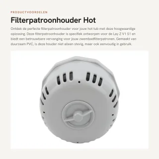Dailygoods filterpatroonhouder geschikt voor Lay Z V1 S1