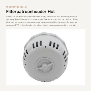 Dailygoods filterpatroonhouder geschikt voor Lay Z V1 S1