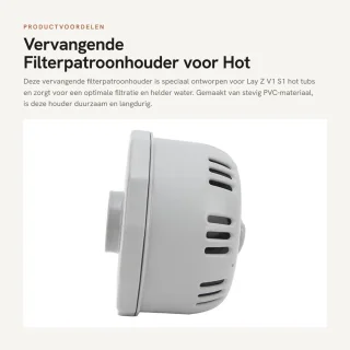 Dailygoods filterpatroonhouder stevig pvc voor Lay Z V1 S1