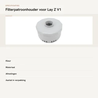 Dailygoods filterpatroonhouder voor Lay Z V1 S1