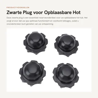Dailygoods filterplug premium vervanging zwarte opblaasbare hot tub