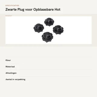 Dailygoods filterplug premium voor zwarte opblaasbare spa