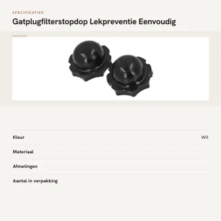Dailygoods gatplugfilterstopdop premium
