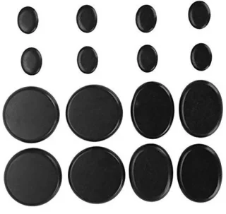 Dailygoods massagestenen 16 stuks zwarte basalt