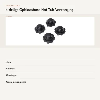 Dailygoods rubberen filterstopper voor hot tub
