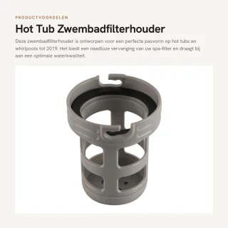 Dailygoods vervangingsfilterhouder pvc grijs