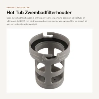Dailygoods vervangingsfilterhouder pvc grijs