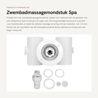 Dailygoods zwembadmassagemondstuk 1,5 inch