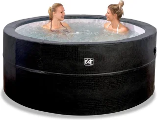 EXIT Leather Premium spa 4 personen zwart