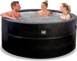 EXIT Leather Premium spa 4 personen zwart