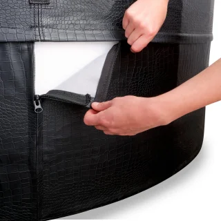 EXIT Leather Premium spa 4 personen zwart
