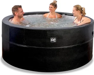 EXIT Leather Premium spa 4 personen zwart